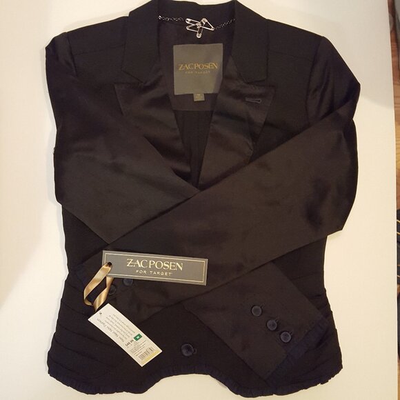 ZAC POSEN for Target SUIT jacket skirt shirt Set 3 Pieces lot Blazer NWT S/M - Picture 12 of 13